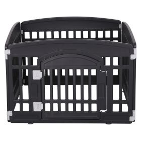 Pet Playpen, Outdoor Small Pets Fence Puppies Folding Cage 4 Panels M