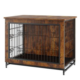 32 inch Wooden Dog Crate with Double Doors