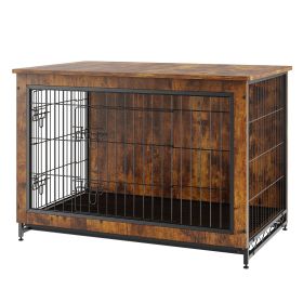 38 inch Heavy-Duty Dog Cage End Table with Multi-Purpose Removable Tray