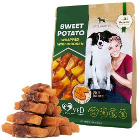 Dog Sweet Potato Wrapped with Chicken, Pet Natural Chew Treats.