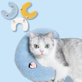 Small Pillow for Cat, Cat Blankets for Indoor, Small Banana Donut Bed for Pets, (Color: Blue)