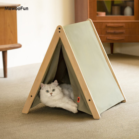 Mewoofun Pet Portable Folding Tent, Cat Hammock House (Color: Green)